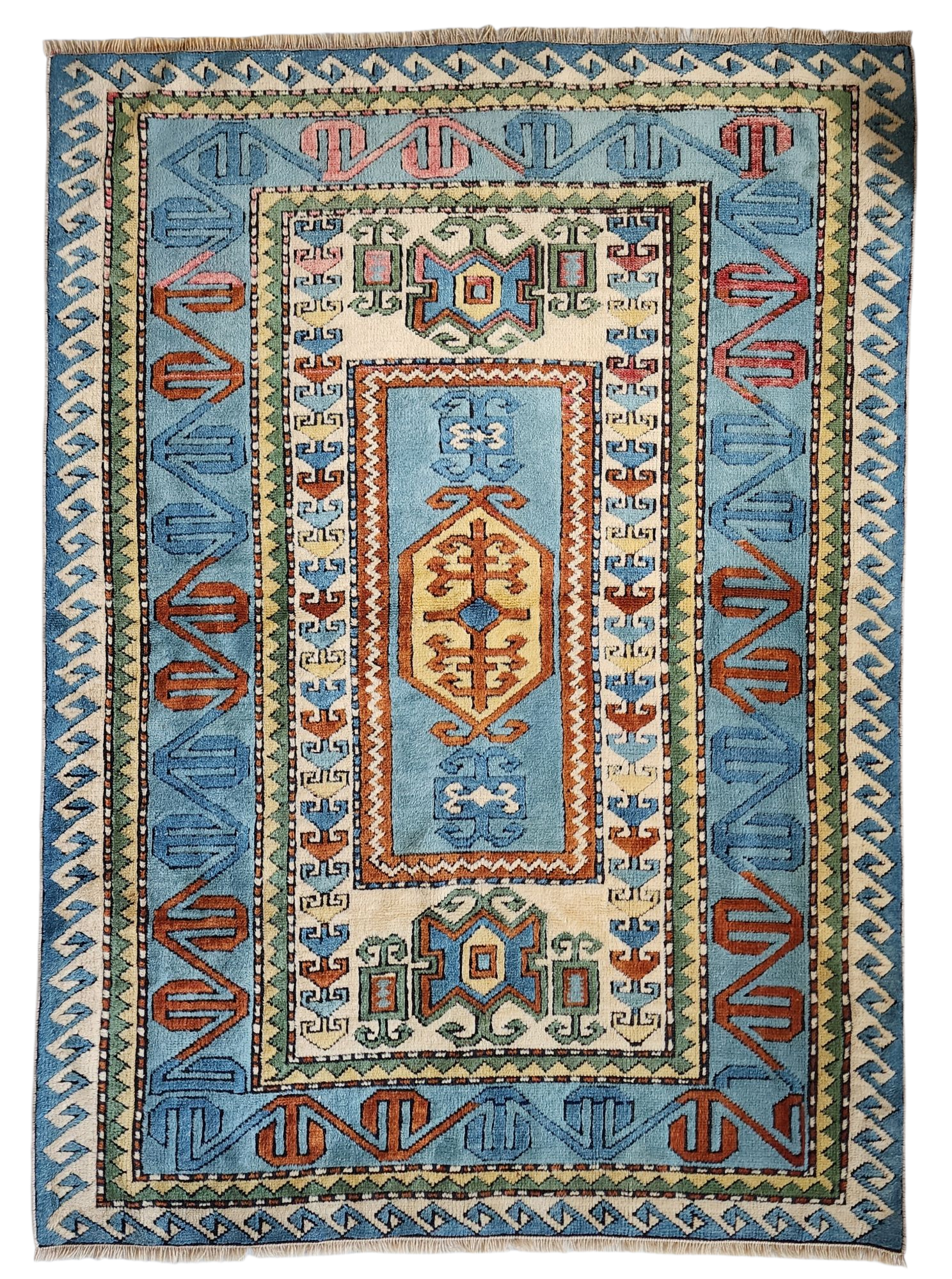 Vintage Turkish Rug - Soft Pastel Palette