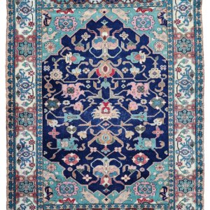 Vintage Turkish Rug - Bold Red and Ivory