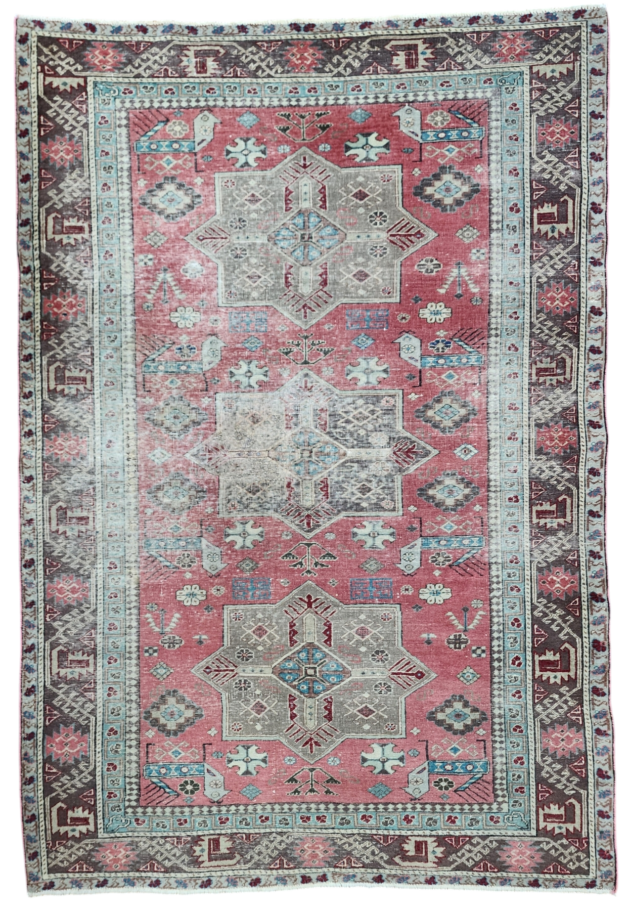 Vintage Turkish Rug - Earthy Red and Brown Tones